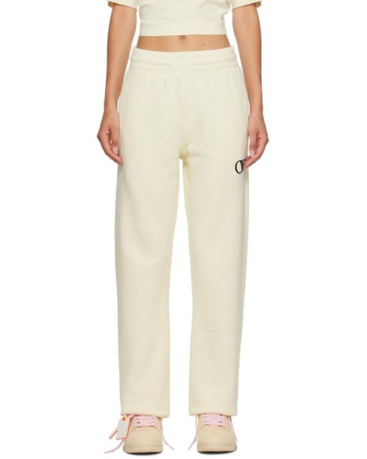 Off-White c/o Virgil Abloh White Logo Printed Tapered Leg Pants