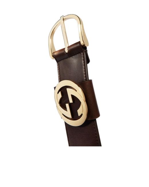 Gucci Black Wide Belt With Round Buckle