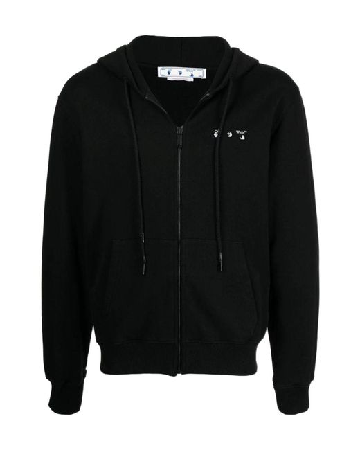 Off-White c/o Virgil Abloh Black Caravaggio Print Zipped Hoodie for men