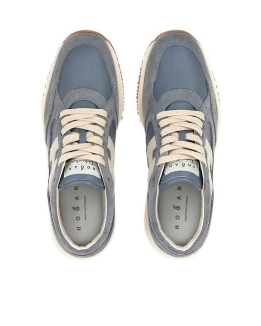 Hogan Blue Interactive Lace-Up Sneakers