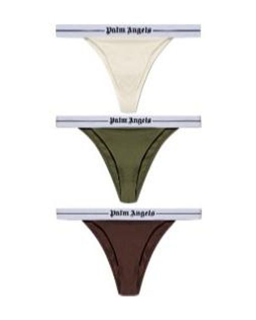 Palm Angels White Solid Color Underwear Set