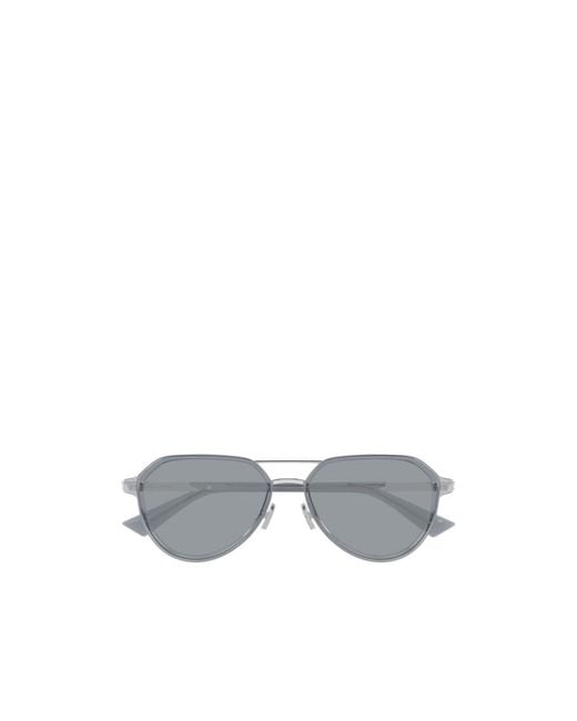 Bottega Veneta White Eyewear Aviator Sunglasses for men