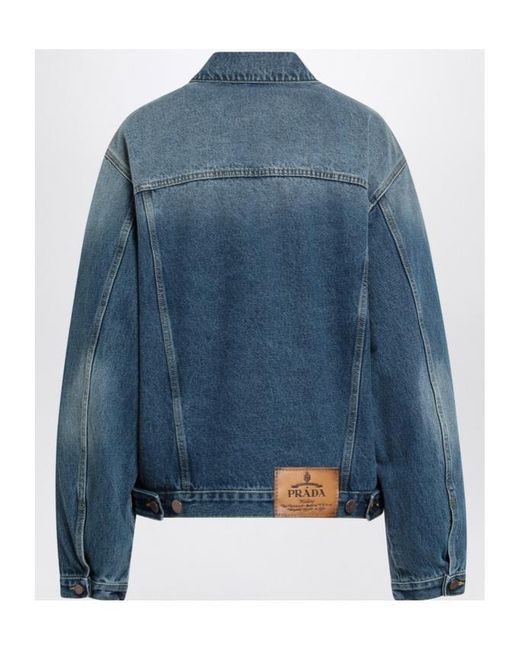 Prada Blue Button-Up Denim Jacket