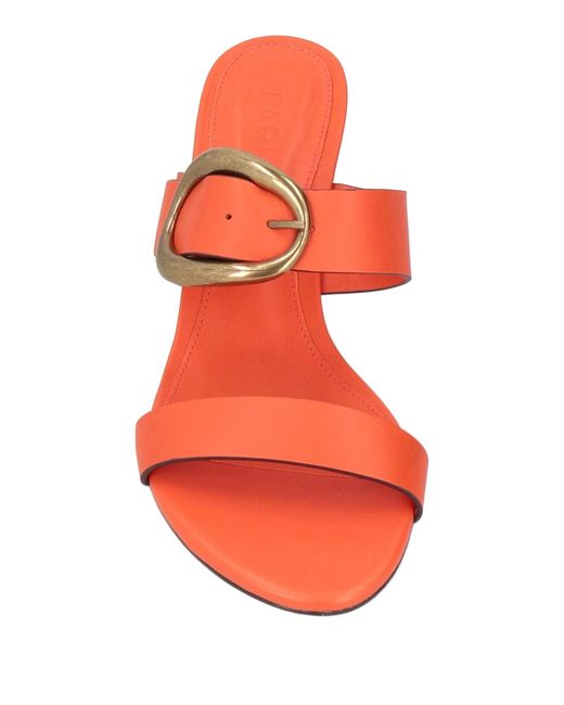 Farm Rio Red Minimalist Solid Color Leather Sandals