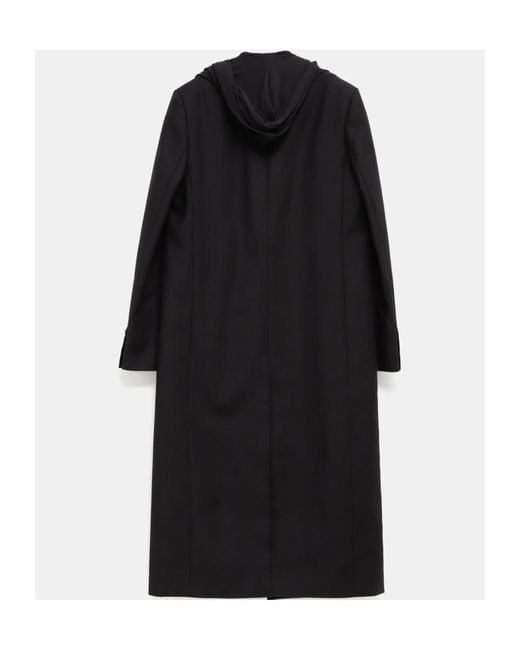 Y. Project Black Draped Long Coat for men