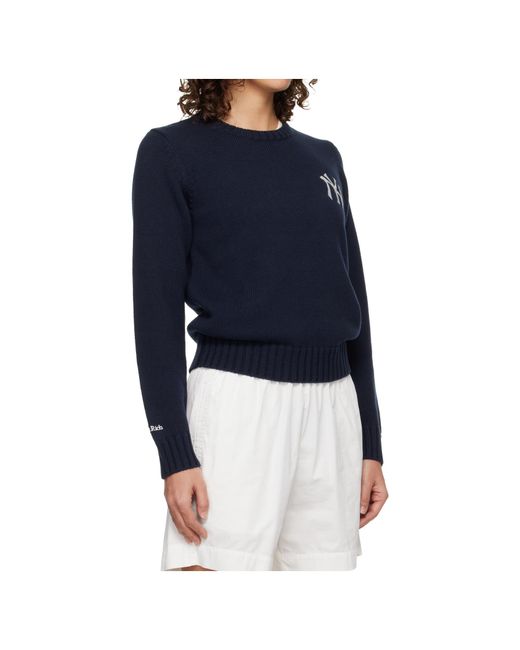 Sporty & Rich Blue Crew Neck Knit Sweater