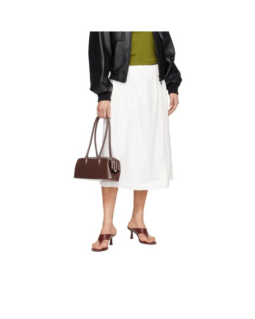 OSOI Brown Boat Wide Clasp Fastened Shoulder Bag