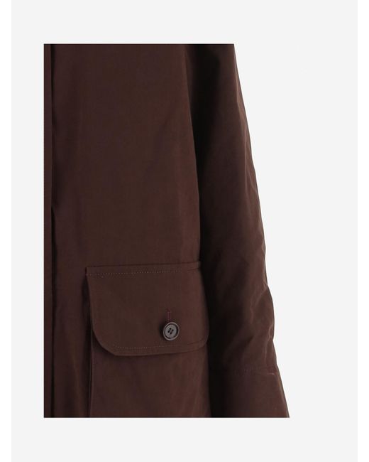 Aspesi Brown Long-Sleeved Straight-Hem Coat