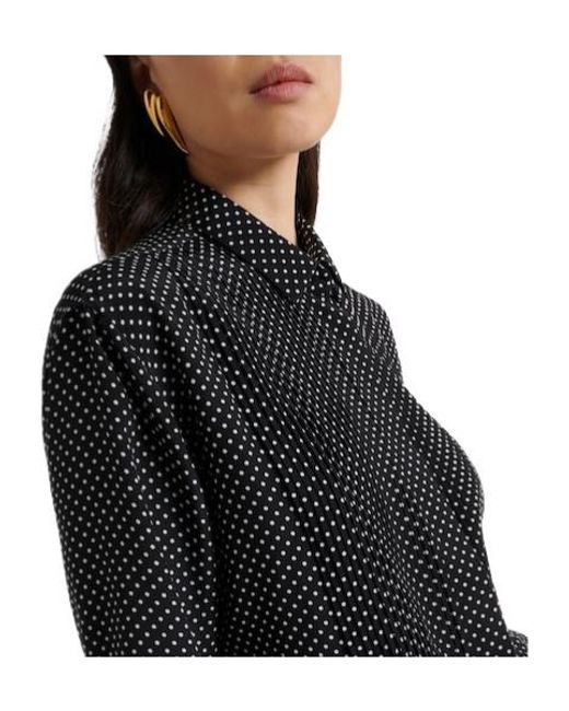 Tom Ford Black Polka-Dot Silk Shirt