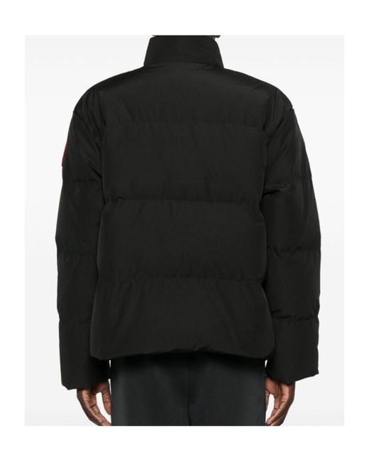 Canada Goose Blue Bayview Logo Patch Down Jacket for men