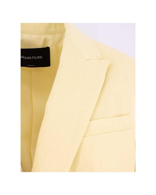 Fabiana Filippi Yellow Long Sleeved Suit Jacket