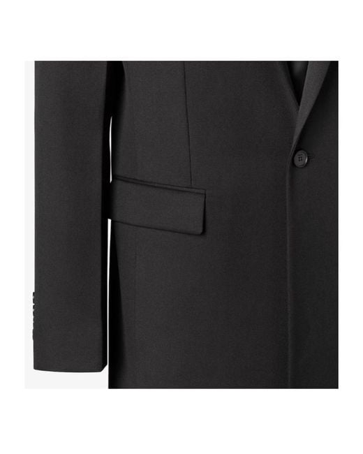 Fendi Black Grain De Poudre Coat for men