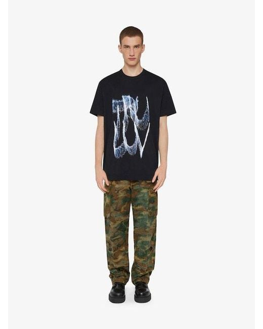 Givenchy Black Graphic Printed T-Shirt for men