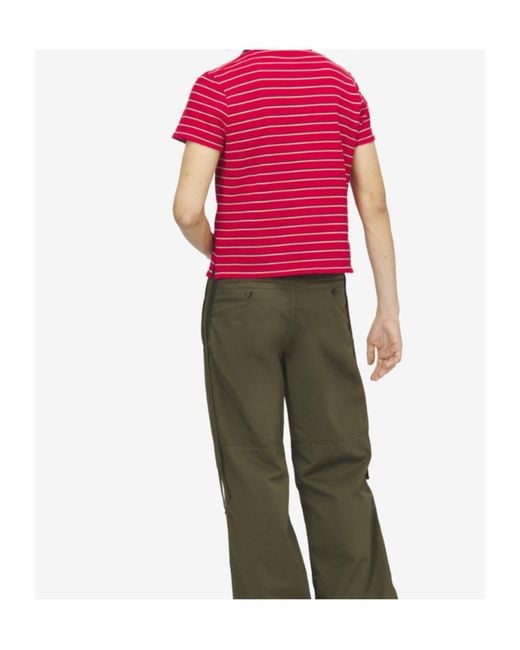 McQueen Red Striped Polo Shirt for men