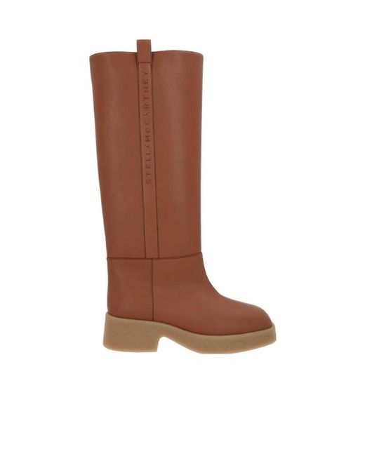 Stella McCartney Brown Logo Boots