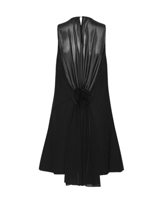 ROTATE BIRGER CHRISTENSEN Black Crepe Mini A-Line Dress