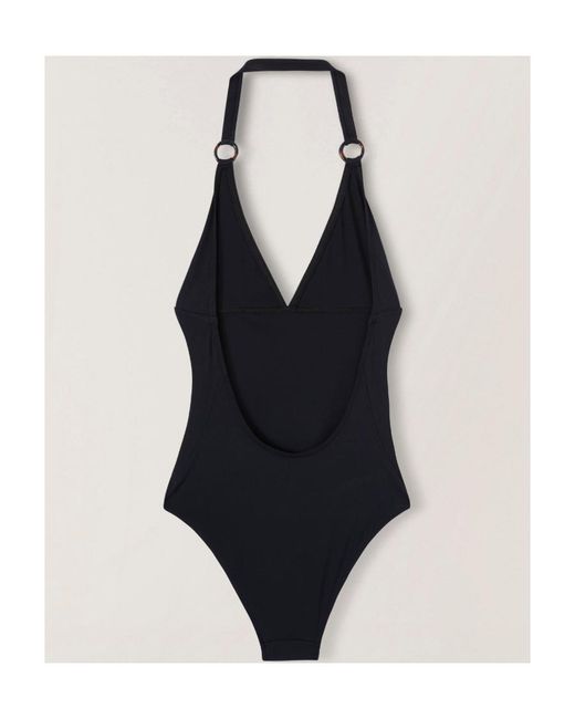 Loro Piana Blue Halter One Piece Swimsuit