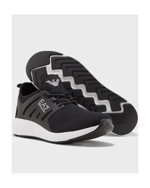 EA7 Black Logo Details Casual Sports Shoes for men