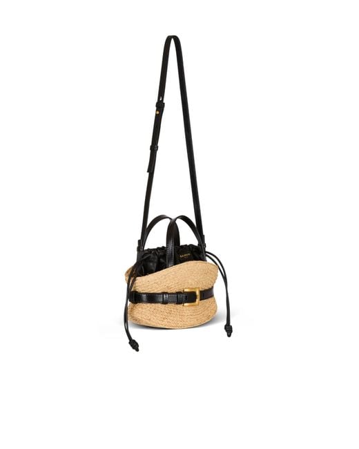 Balmain Metallic Shuffle Drawstring-Fastened Mini Tote Bag