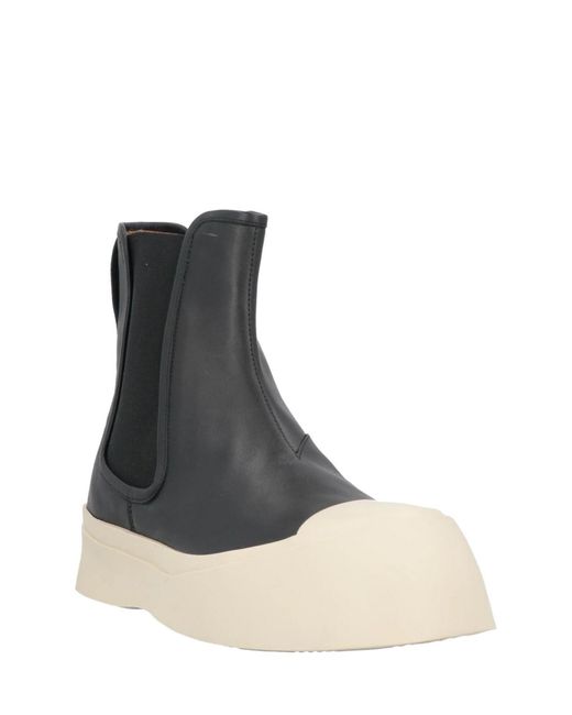 Marni Black Minimalist Chelsea Boots