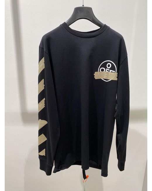 Off-White c/o Virgil Abloh Black Tape Arrows Long-Sleeved T-Shirt for men