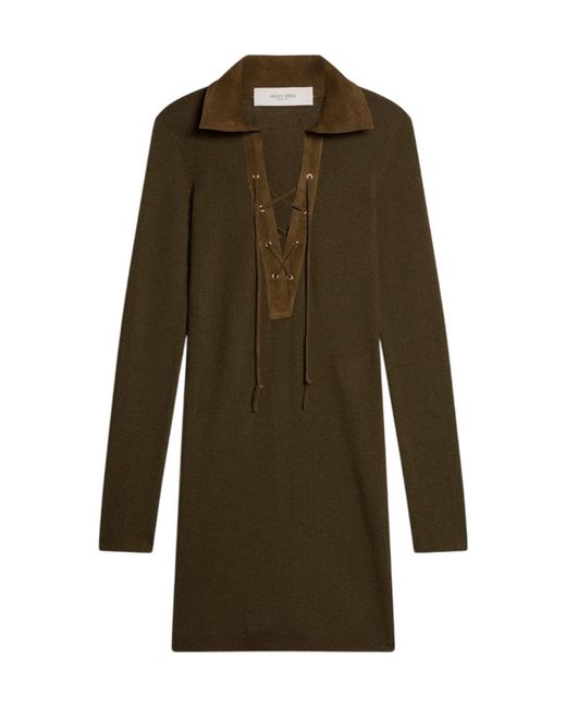 Golden Goose Deluxe Brand Green Long Sleeve Dress