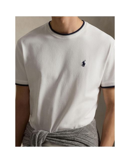 Polo Ralph Lauren White Logo Short-Sleeved T-Shirt for men