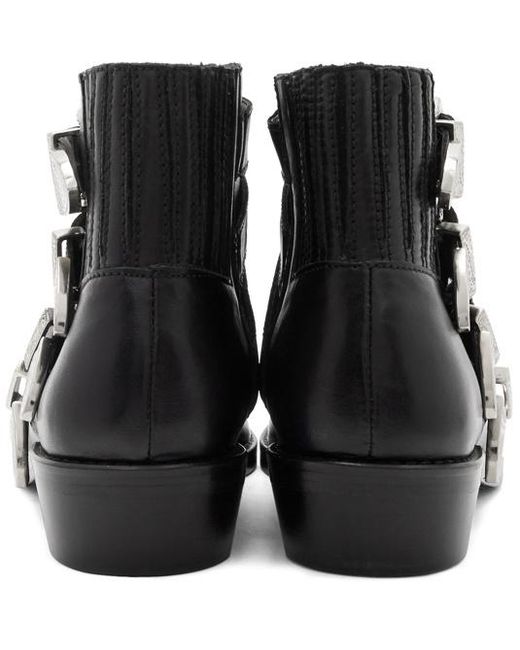 Toga Virilis Black Buckled Boots for men