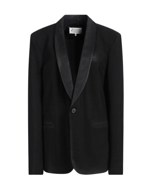 Maison Margiela Black Minimalist Long-Sleeve Blazer