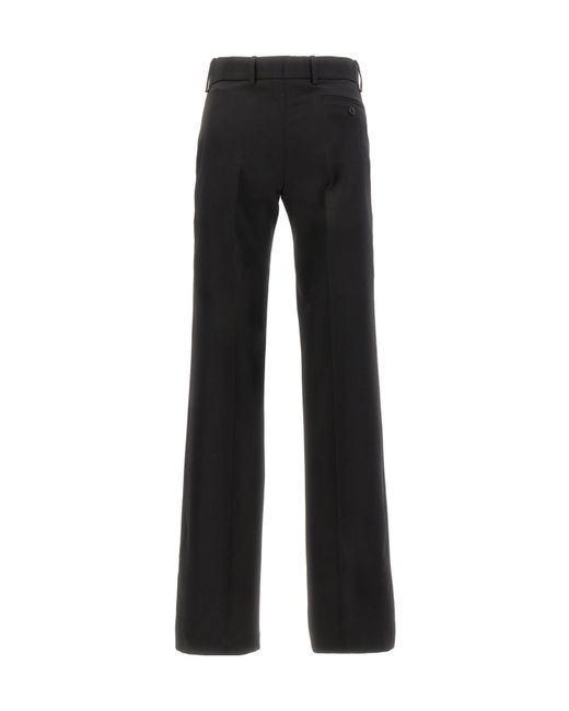 Quira Black Tailored Straight-Leg Pants