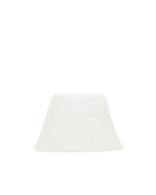 Patou White Logo Printed Bucket Hat