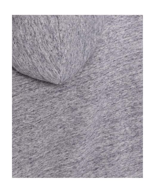 DSquared² Gray Logo Printed Drawstring Hoodie