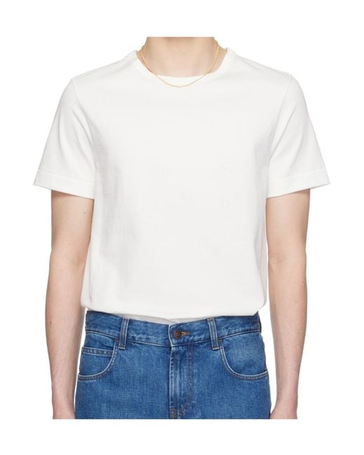 Merz B. Schwanen White Short-Sleeve Crew-Neck T-Shirt for men