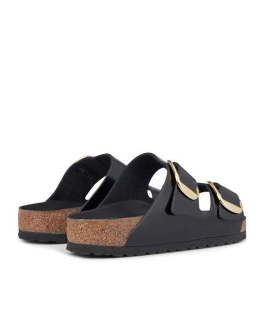 Birkenstock Black Adjustable Double Buckle Slippers