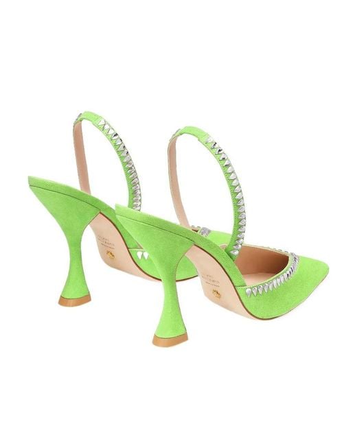 Stuart Weitzman Green Exposed High Heels