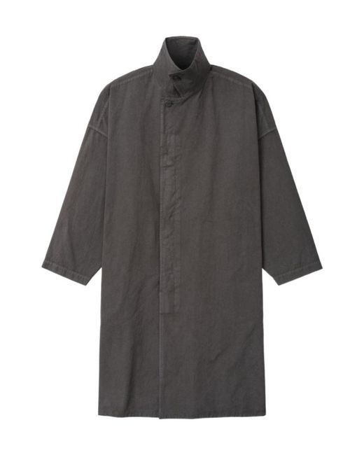 Fear Of God Gray Garment-Dyed Cropped Sleeve Car Coat for men