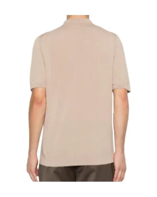 Roberto Collina Pink Short-Sleeve Polo Shirt for men
