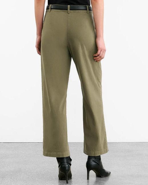 Nili Lotan Green Nohan Straight-Leg Trousers