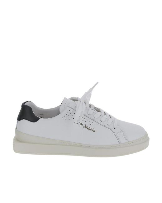 Palm Angels Gray Palm Two Logo Printed Sneakers for men