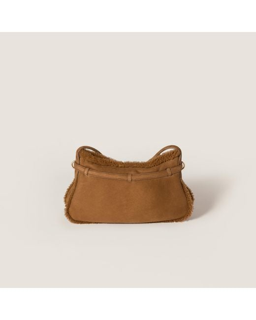 Miu Miu Brown Aventure Zipped Shoulder Bag