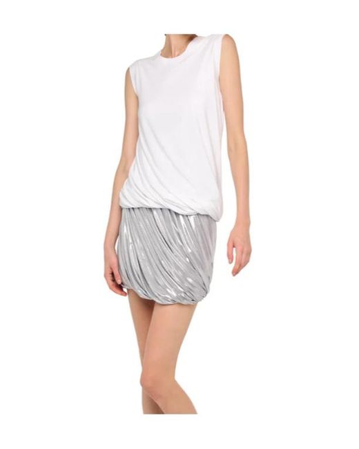 Norma Kamali White Sleeveless Twist Top