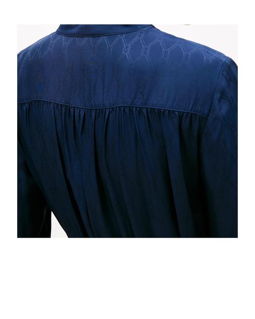 Tommy Hilfiger Blue Diamond Flag Jacquard Tiered Mini Dress