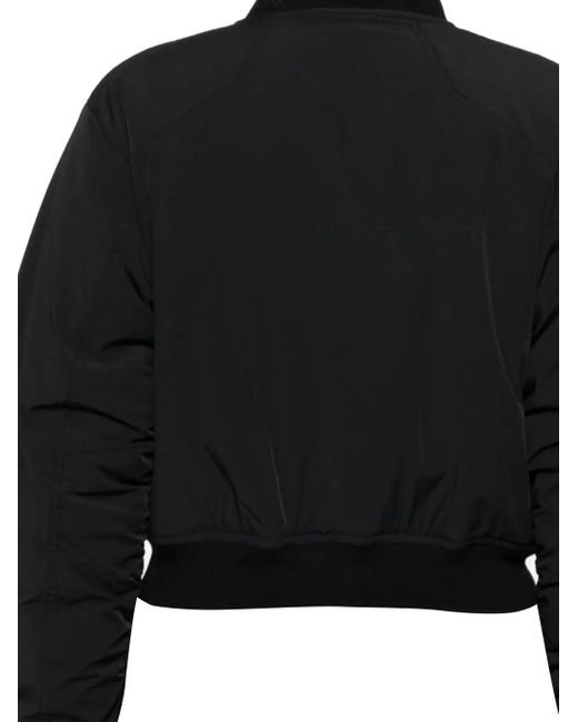 Thom Krom Black Zip-Up Ruched Bomber Jacket