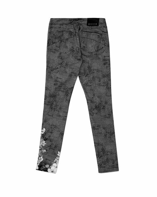 Sportmax Gray Flower Printed Jeans