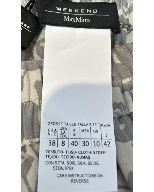 Weekend by Maxmara Gray Flower Casual Pants