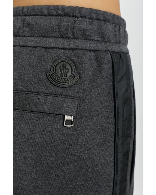 Moncler Gray Elastic Waist Sports Pants for men