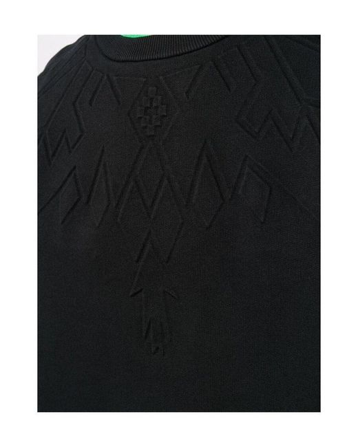 Marcelo Burlon Black Embossed Wing Sweater for men
