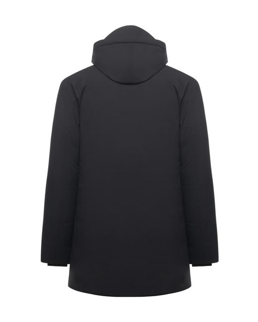 Save The Duck Blue Hooded Zip-Up Coat for men