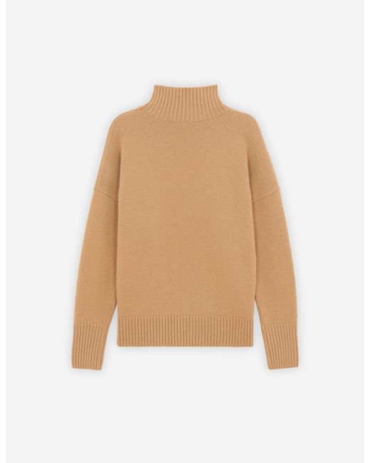 Maison Kitsuné Natural High-Necked Wool Pullover for men