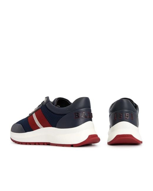 Bally Blue Logo-Laced Casual Sneakers for men